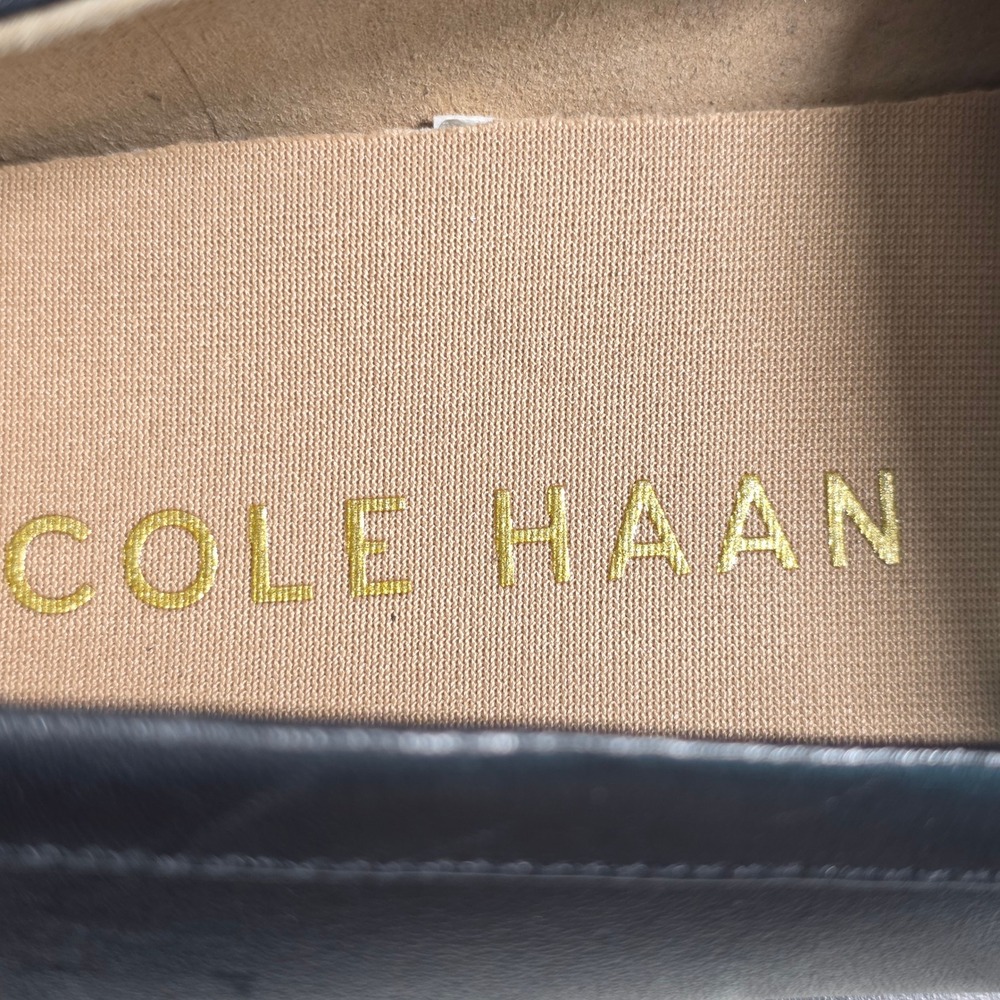 Cole Haan Original Grand Venetian Leather Loafers Platform Black Womens 8B - Picture 7 of 9